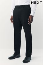 Black Tuxedo Regular Fit Suit: Trousers