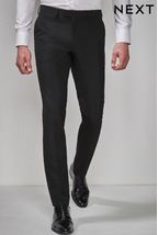 Black Tuxedo Slim Fit Suit: Trousers