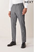 Hellgrauer Anzug mit schmaler Passform: Hose
