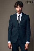 Navy Slim Fit Suit: Jacket