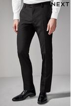 Black Slim Fit Suit: Trousers