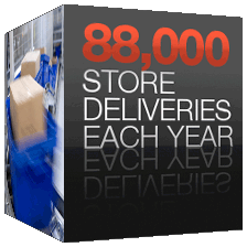 Image of the Warehouse: 88,000 store deliveries each year.