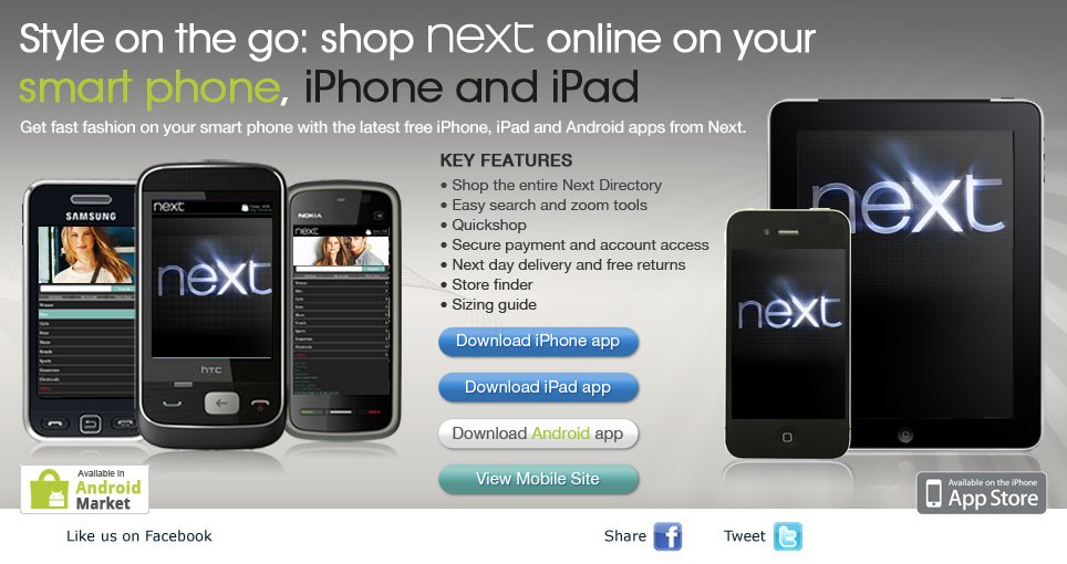 Download the Free Next Fashion iPhone/iPad App