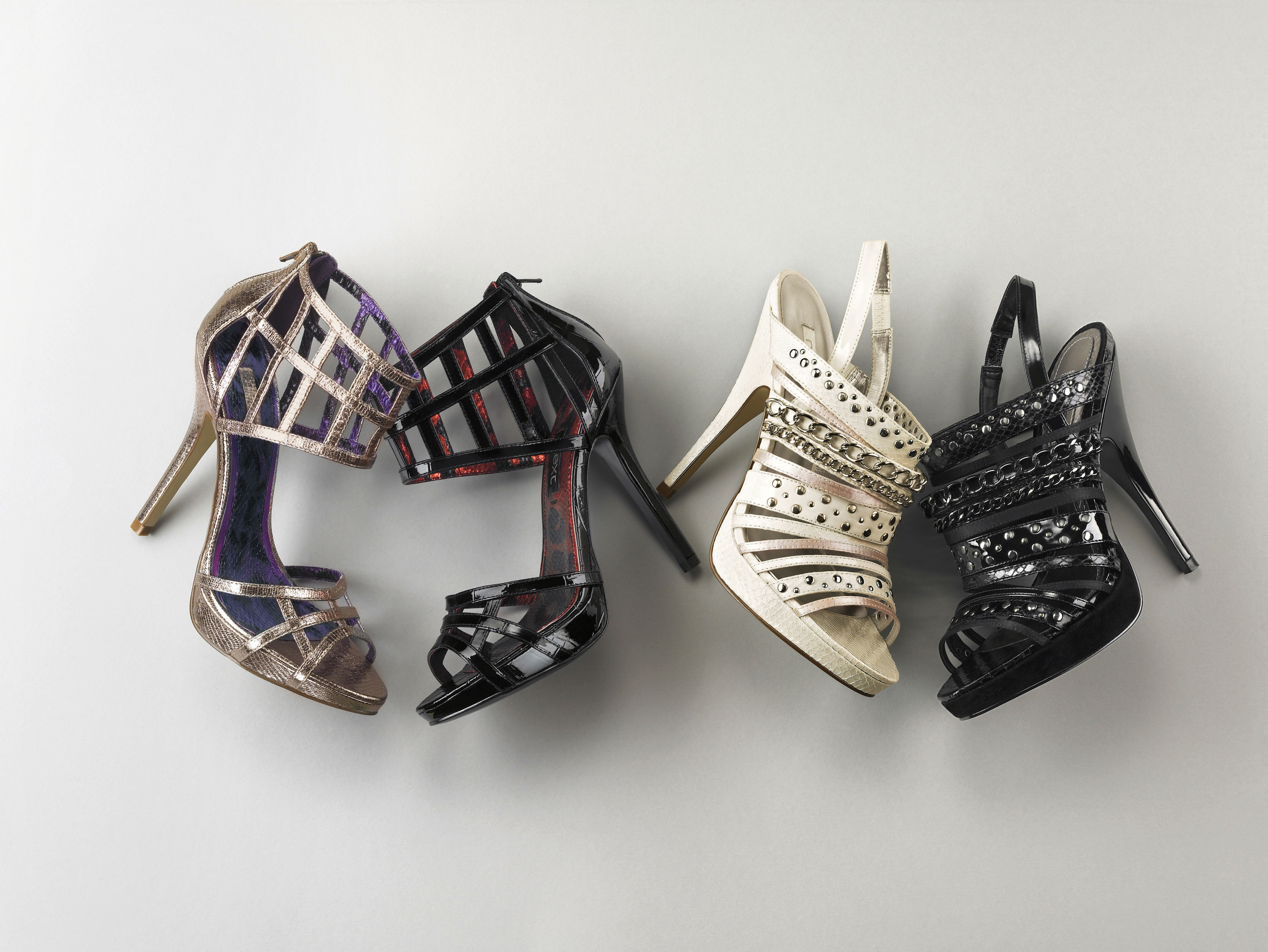 Cage Platform Sandals £30, Chain Stud Platform Sandals £45